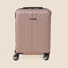 Matmel Vertical Line Kabin Boy Abs Valiz - Platin - 57X37X23 cm