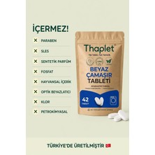 Thaplet Beyaz Çamaşır Deterjanı Tableti Ultra Etkili 42 Adet Tablet