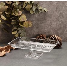 2 Adet Paşabahçe Crystallin Madlen Ayaklı Servis Tabağı 27X16CM