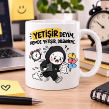 Ajans 313 Yetişir Deyim Esprili Yoğun Iş Temalı Baskılı Kupa – Ofis Hediyesi