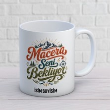 Ajans 313 Macera Seni Bekliyor Yazılı Kişiye Özel Baskılı Kupa – Seyahat Sever Hediyesi