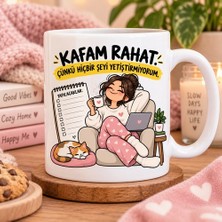 Ajans 313 Kafam Rahat Çünkü Hiçbir Şeyi Yetiştirmiyorum Esprili Baskılı Kupa