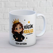 Ajans 313 Küçük Kraliçe Kız Çocuk Kişiye Özel Baskılı Kupa – Taçlı Doğum Günü Hediyesi