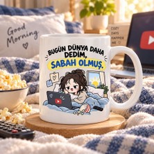 Ajans 313 Sabah Olmuş Esprili Gece Kuşu Baskılı Kupa – Dizi ve Video Sever Hediyesi