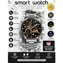 Azurtech Watch Akıllı Saat Metal Kordon  Bluetooth Arama Bildirim Spor Modu Uyumlu