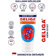 Geliga 60GR Masaj Kremi Ferahlatıcı Etkisiyle Kas Bel Diz Sırt İçin Hızlı Bakım Kremi