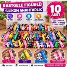 GEEN Karışık Silikon Anahtarlık - Rastgele Figürlü Sevimli Anahtarlık Seti