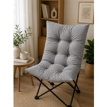 50X90 cm Sandalye Minderi ve Yer Minderi, Kapitone Düğmeli Çok Amaçlı Bahçe ve Balkon Koltuk M