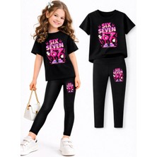 BarsDepo Sıx Seven Kız Çocuk Tayt ve T-Shirt Takım