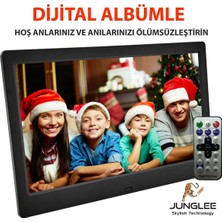 Dijital Fotoğraf Çerçevesi Otomatik Slayt Gösterisine Sahip 7 Inç LCD Usb/sd Mp3/mp4 Çalar Siy