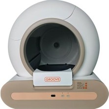 Ti+ Wi-Fi Akıllı Kedi Tuvaleti, 65L Kapasite, 9l Çöp Torbası, 1-8 kg Kediler Için, Kahverengi