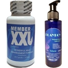 Bezos Playboy Member Xxl Erkeklere Özel 60LI + Playboy Natural Personal Lubricant 125ML Lubricant Gel Jel
