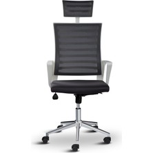 Ceo Ergonomik Ofis Koltuğu, Başlıklı, Fileli, Metal Ayaklı