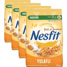 Nestlé Nesfit Ballı ve Bademli Tam Tahıl ve Pirinç Gevreği 400 G (4 Paketi)