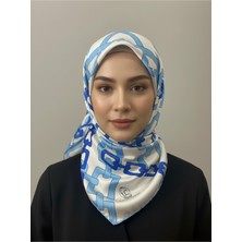 Parlak Royan Eşarp Beyaz Krem