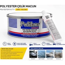 Polikor P900 Polyester Sarı Renk 900 Gram Polyester Çelik Macun