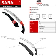 Sara S659 Oval Kılıflı Testere – 330 Mm, Isıl Işlem Görmüş Orta Diş, Fiber Sap