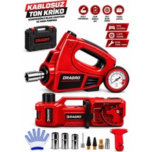 Dragro Elektrikli 5 Ton Hidrolik Kriko Bijon Anahtarı Somun Sökme Takma Anahtari Krikosu