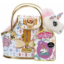 HemenGo 10873 Cutekins Taşıma Çantalı Peluş Unicorn Lou Lou -Sunman