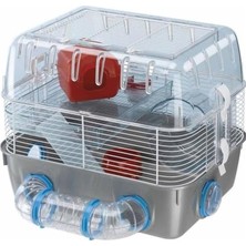 Combi Hamster Kafesi, 1 Eğlenceli Kemirgen Kafesi, Küçük Hayvan Kafesi, Hamster Aksesuarı Dahil