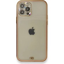 Dunai Store Newface Apple Iphone 12 Pro Kılıf Liva Taşlı Silikon - Pembe