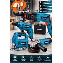 Dragro Çelik Şanzıman Elektrikli 4'lü Set Matkap, Taşlama, Kırıcı/delici Hilti / Dekupaj