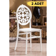 Mobetto 2 Adet Venüs Mat Beyaz Pratik Sandalye/balkon-Bahçe-Mutfak