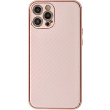 Dunai Store Newface Apple Iphone 12 Pro Kılıf Coco Karbon Silikon - Pembe