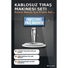 Dunai Turbo Hızlı 600 Mah Lityum Pil Saç Sakal Tıraş Makinesi - 3 Taraklı Kablosuz BX-313688