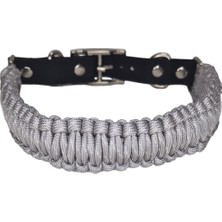 Moonparacord Köpek Tasması Gri Renk 37/43 cm