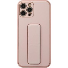 Dunai Store Newface Apple Iphone 12 Pro Kılıf Coco Deri Standlı Kapak - Pembe