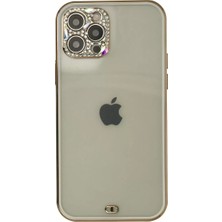 Dunai Store Newface Apple Iphone 12 Pro Max Kılıf Liva Taşlı Silikon - Beyaz