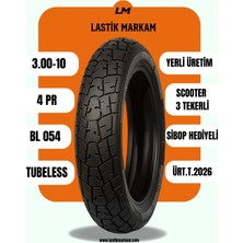 Billas 3.00-10 4PR BL054 TUBELESS-2026-ÜÇ TEKER-SCOOTER