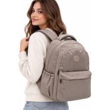 Bevitton Su Geçirmez Kumaş Moden Okul Çantası Vizon Unisex Okul Sırt Çantası 2200