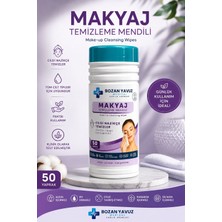 Makyaj Temizleme Islak Mendili 50 Yaprak Silindir Kutu Tüm Cilt Tipleri Yumuşak Doku Çanta Boy