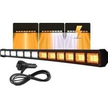 Cama Çakar Beyaz Turuncu LED Flaş Çakmaklık Girişl 114 cm 19 Mod Araç Içi Ön Arka Cam Araç