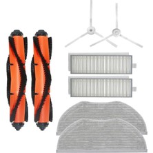 Lin Grup Xiaomi Vacuum Mop 2in1 Essential (Mjstg1) Robot Süpürge Uyumlu 8'li Yedek Parça Seti