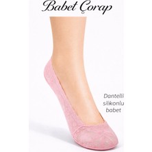 Tarz Babet Çorap Dantelli Silikonlu Babet Çorap 6 Lı Set