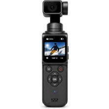 Fırsattan 4K Aksiyon Kamerası 2 Eksen Gimbal Vlog Kamerası Siyah