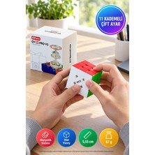 Toyfest Qiyi M Pro V2 Flagship Manyetik Rubik Küp 3x3 Stickerless Profesyonel Hız Küpü 5,55 cm