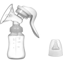 Uravas Store Taşınabilir Manuel Göğüs Pompası Ayarlanabilir Vakumlu 180 ml Şişeli