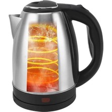 Uravas Store Elektrikli Paslanmaz Çelik Su Isıtcı Çelik Kettle 1.8 Lt. Uzun Ömürlü