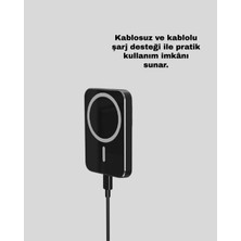 Uravas Store Magsafe Araç Telefon Tutucu 15W Hızlı Şarj Type-C Girişli