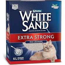 Uravas Store Whitesand® W180-6L Box Extra Strong Bentonite Kedi Kumu