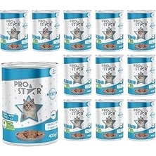 Uravas Store Prostar Yetişkin Kedi Balıklı Pate 400 gr x 12 Adet