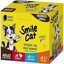 Uravas Store Smile Pouch Mix 12 Adet x 85 gr Kuzu/somon/tavuklu