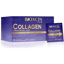 Uravas Store Bioxcin Beauty Collagen 30 Saşe 10.000 Mg – Tip 1 Tip 3 Hidrolize Kolajen, Hyaluronik Asit, Vitamin C ve Biotin Içeren Takviye Edici Gıda