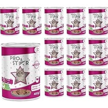 Uravas Store Prostar Yetişkin Kedi Biftekli Pate 400 gr x 12 Adet