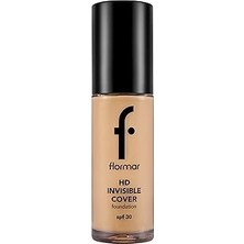 Uravas Store Flormar Invisible Cover Hd Hafif Yapılı &amp; Yarı Parlak Bitişli SPF30 Fondöten 080 Sft Beıge