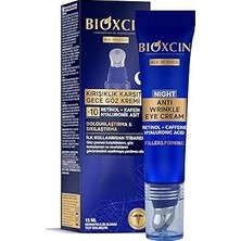 Uravas Store Bioxcin Age Reverse Gece Göz Kremi 15 ml – Retinol, Kolajen, Hyaluronik Asit ve Bitkisel Kompleks Içerikli – Kırışıklık Karşıtı ve Aydınlatıcı Etki